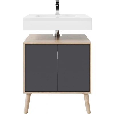 Abbildung von welltime Waschbeckenunterschrank &quot;MOLN&quot;, Badmöbel, Breite 60cm