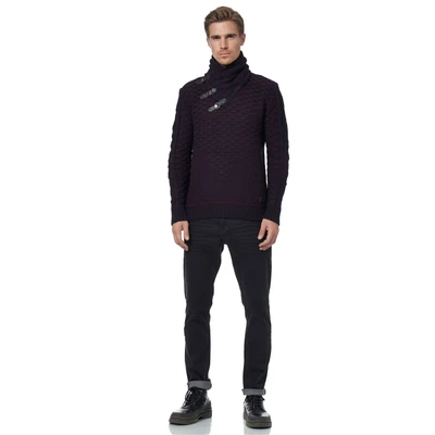 Abbildung von Rusty Neal Strickpullover, mit extravagantem Schalkragen