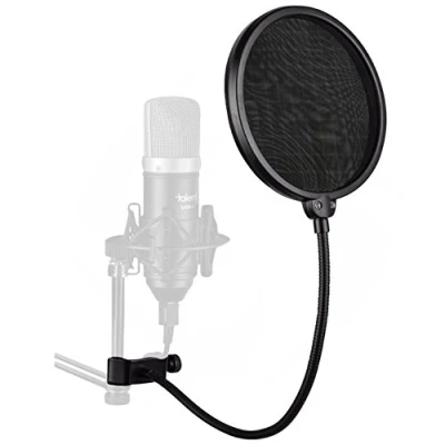 Abbildung von YOUSHARES Mikrofon Popschutz, 15,2 cm Pop Filter Mic Windschutz Maske Shield Schallschutz mit Clip für Aufnahme, Gesang und Home Broadcast Studio, Mikro Schutz Murmeln