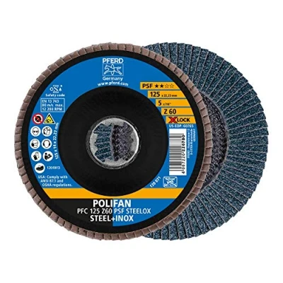 Abbildung von PFERD Polifan PSF STEELOX 67666126 Schleifscheibe, Winkelschleifer 125mm 122001/min 22.23mm
