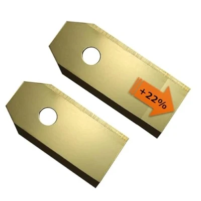 Abbildung von 15 Ersatzmesser, Ersatzklingen, kompatibel mit Husqvarna Automower, Gardena o. ä., 0.75 TiN, XXL 43mm, inkl. Schrauben