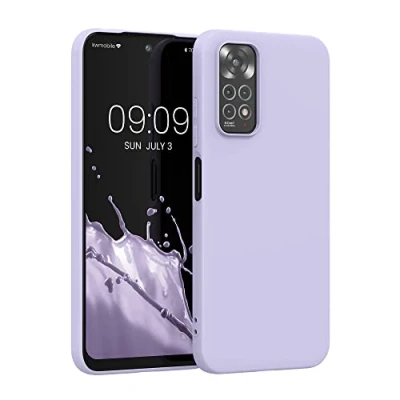 Abbildung von kwmobile Hülle kompatibel mit Xiaomi Redmi Note 11 / 11S weiches TPU Silikon Case Cover geeignet für kabelloses Laden Lavendel