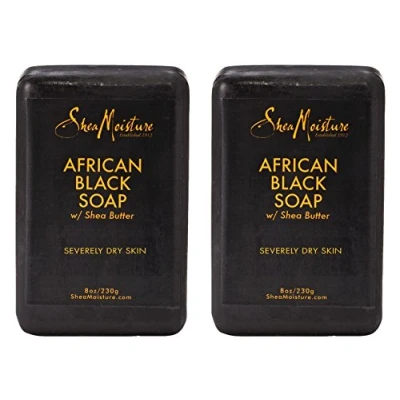 Abbildung von Shea Moisture Organic African Black Soap Bar mit Butter, 230 g (2 Pack)