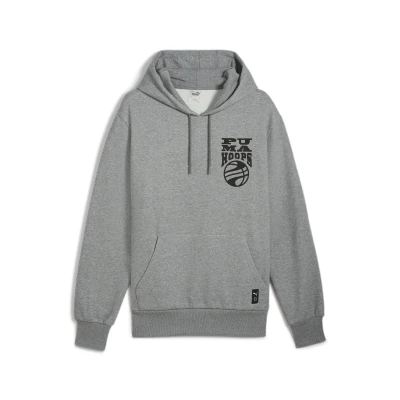 Abbildung von Puma Posterize Kapuzenpullover, Herren, Größe: Large, Medium gray heather black