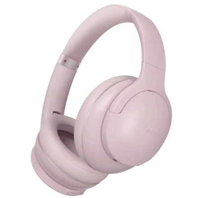 Abbildung von DOQAUS Kopfhörer Kabellos Bluetooth Bis zu 90 Std,Bluetooth Over Ear mit 3 EQ Modi, HiFi Stereo, Eingebautes Mikrofon, Faltbares Wireless Headphones für Handys/iPad/Laptops/PC Rosa