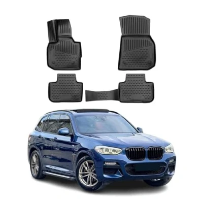 Abbildung von OMAC 1230444 Fußmattensatz Gummi, TPE (thermoplastischer Elastomer) 4 schwarz BMW: X3