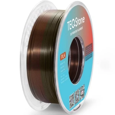 Abbildung von TEQStone Silk PLA Filament 1.75mm Kupfer Farbverlauf 1KG, Maßhaltigkeit +/ 0.02mm Spule Sauber Gewickelt 3D Drucker Vakuumverpackung