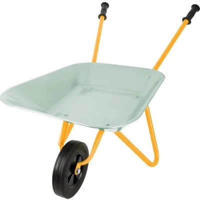 Abbildung von Small Foot Schubkarre „Tiny Garden“ aus Metall, kindgerechtes Outdoor Spielzeug, Gartenspielzeug für Kinder ab 3 Jahren, 12662