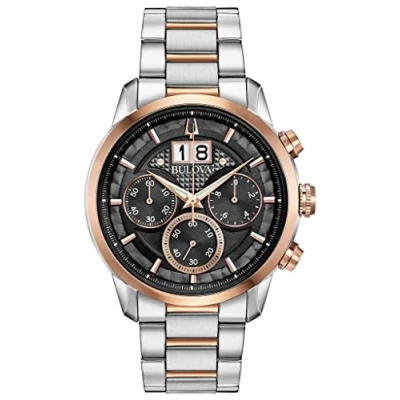 Abbildung von Bulova Herren Chronograph Quarz Uhr mit Edelstahl Armband 98B335