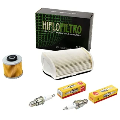 Abbildung von Wartungspaket Luftfilter + Ölfilter Zündkerzen für Yamaha XV 1000 XV1000 Virago 2AE Baujahr 1986 1988