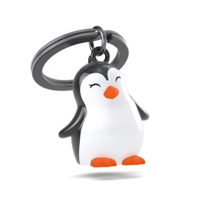 Abbildung von O meta[l]morphose METALMORPHOSE Schlüsselanhänger Pinguin, Tiere, Geschenk für Kinder, Damen und Herren, weiß, one size