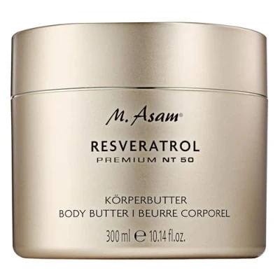 Abbildung von M. Asam Resveratrol Premium NT50 Körperbutter (300ml) Reichhaltige für spürbar glatte &amp; strahlende Haut, Body Butter normale sehr trockene Haut