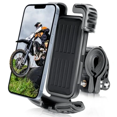 Abbildung von AiQInu Handyhalterung Motorrad, 4,7 6,8 Zoll Fahrrad Lenker, Smartphone Halterung Fahrrad, Handyhalter Universal Handy Fahrradhalterung Kompatibel mit iPhone, Samsung