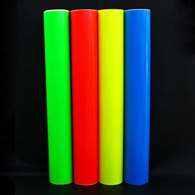 Abbildung von (12,99 /m²) Plotterfolie Neon Folie Plottfolie Markierungsfolie Bastelfolie selbstklebend fluoreszierend (Neon Gelb, 100 x 63 cm)