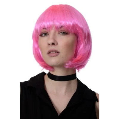Abbildung von WIG ME UP PW0114 PC5 Perücke Bob kurz &amp; frech Pink Disco Go Party