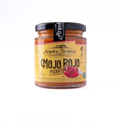 Abbildung von Argodey Fortaleza Mojo Rojo Picante 200g Authentische Kanarische Sauce, Perfekt und Vielseitig zum Streichen auf Brot, Toast, Arepas, Kartoffeln. Ohne Konservierungsstoffe künstliche Zusätze.