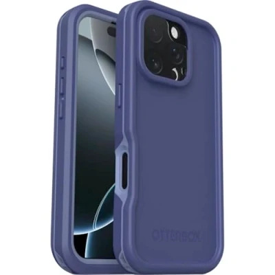Abbildung von OtterBox Frē Series MagSafe Hülle für iPhone 16 Pro, Wasserdicht (IP68), stoßfest, schmutzabweisend, mit integriertem Displayschutz, 5X getestet nach Militärstandard, Lila