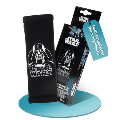 Abbildung von HiTS4KiDS Gurtpolster Auto für Kinder Schulterpolster passend Sicherheitsgurt &amp; Rucksack Gurtschutz mehr Komfort auf der Reise Gurtschoner Jungen (Star Wars 20cm)