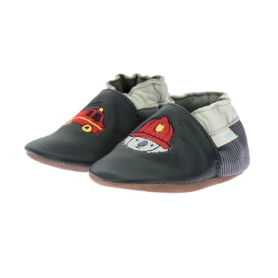 Abbildung von Robeez Badge FIRE Krabbelschuh für Kinder, Größe: 17/18, Marine Schuhe
