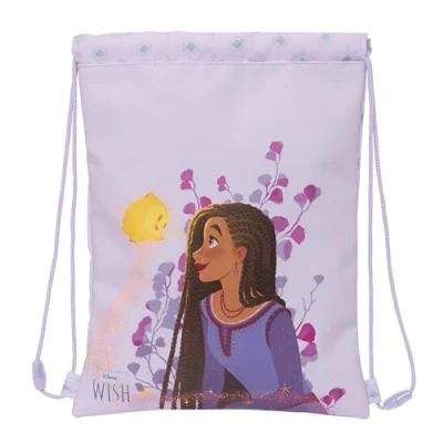 Abbildung von Safta WISH Junior Flacher Rucksack, ideal für Kinder unterschiedlichen Alters, bequem und vielseitig, Qualität Widerstandsfähigkeit, 26 x 34 cm, Lila, Estándar, Casual