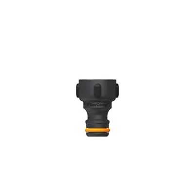 Abbildung von Fiskars Hahnverbinder, Für Wasserhähne, Ø 21 mm (G 1/2&quot;), FiberComp, Universalgröße, 10 g, Schwarz/Orange, 1027053