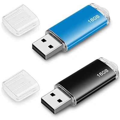 Abbildung von lUCKGOOD886 16gb USB Sticks Flash Drive Speicherstick Laufwerk Pen Feder Antrieb (16GB*2PCS)