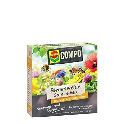 Abbildung von COMPO Bienenweide Samen Mix, Blumensamen, Blumen und Kräuterwiese, Für Bienen, Hummeln Schmetterlinge, 300 g, 50 m²