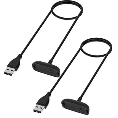 Abbildung von TECHGEAR 2 Stück USB Ladekabel Kompatibel mit Fitbit Ace 3, Inspire Lade Kabel Power Cradle Dock Station 2, 3 SmartWatch