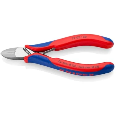 Abbildung von Knipex KP 7702130, Hand Kabelschneider, Blau, Rot, Kunststoff, Stahl, Edelstahl, 60 HRC, 1,8 cm