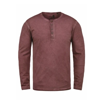 Abbildung von Solid Sdtimur Langarmshirt, Herren, Größe: Small, Wine red
