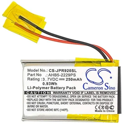 Abbildung von CS JPR920SL Akkus 250mAh Kompatibel mit [Jabra] für Pro 900, 920, 923, 930, 935 Ersetzt AHB5 2229PS
