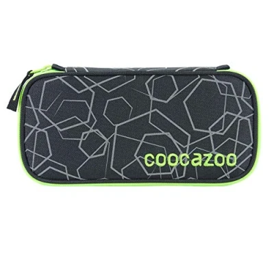 Abbildung von coocazoo Federmäppchen PencilDenzel „Laserreflect Solar Green“ schwarz/grün, Schlamperetui, Geodreieckfach, Stundenplanfach, herausnehmbarer Stiftehalter, zusätzliches Reißverschlussfach