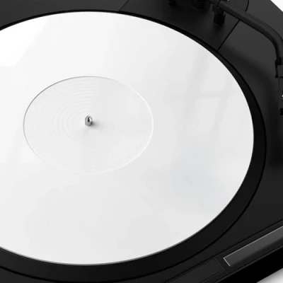 Abbildung von Turntable Mat Record Platter Slipmat: Acrylic Player Vinyl Slipmat for Turntables Antistatic Tighter &amp; Defined Bass, White