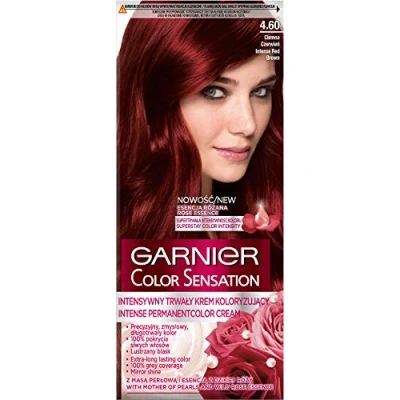 Abbildung von Garnier, Color Sensation Haarfärbemittel 4.60 Intensives Dunkelrot, clear