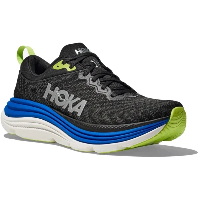 Abbildung von HOKA Gaviota 5 Laufschuh Straße, Herren, Größe: 43 1/3, Black/electric Textil/synthetik