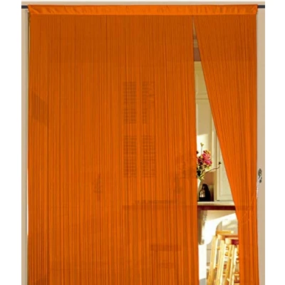 Abbildung von Kaikoon Fadenvorhang Vorhang Fadenstore Fadengardine Messe 90 cm x 240 orange