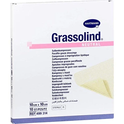 Abbildung von Grassolind Salbenkompressen 10x10 cm ste 10 St