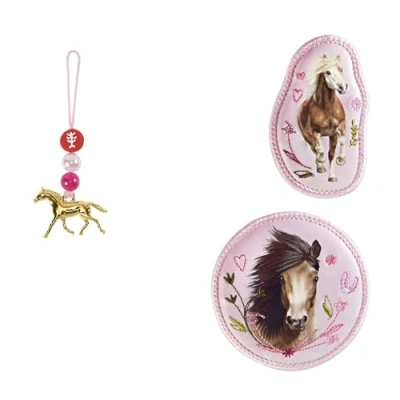 Abbildung von Step by Magic MAGS Spiegelburg, Pferdefreunde Horse Love, rosa, 3 TLG, 2 Magnet Applikationen &amp; 1 Anhänger