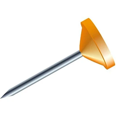 Abbildung von Exacompta 14507E 100er Pack Flachkopfnadeln einfarbigen Spitzenläge 8mm Durchmesser 5mm orange