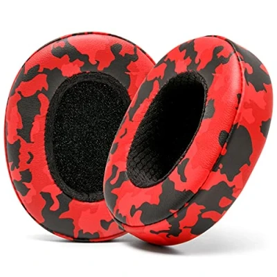 Abbildung von WC Wicked Cushions Extra Thick Earpads für Skullcandy Crusher/Evo/Hesh 3 Kopfhörer &amp; mehr Verbesserte Haltbarkeit Dicke verbesserten Komfort und Geräuschisolierung Red Camo