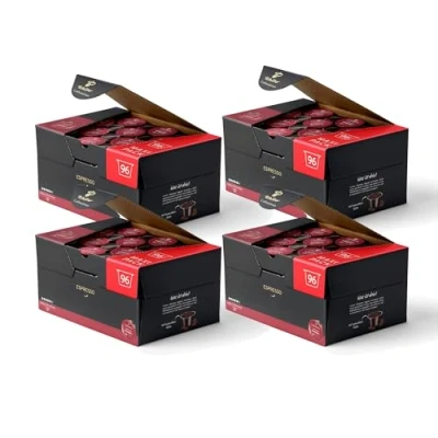 Abbildung von Tchibo Cafissimo Vorratsbox Espresso kräftig Kaffeekapseln, 384 Stück 4x 96 Kapseln (Espresso, intensiv mit kräftigen Röstaromen), nachhaltig &amp; fair gehandelt