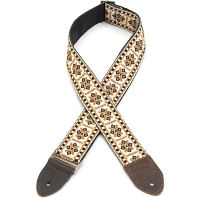 Abbildung von Levy&#039;s Leathers 2&quot; Vintage Hootenanny Jacquard Weave Guitar Strap with Garment Leather Backing (M8HTV 07)