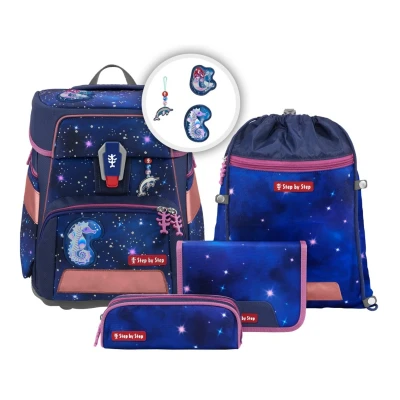 Abbildung von Step by Space Reflect 5TEILIG Schulranzen Set für Kinder, Größe: One Size, Star seahorse zoe