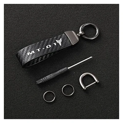 Abbildung von SXHM Motorrad Schlüsselanhänger Für Yamaha MT01 MT09 MT07 MT10 MT03 MT 09 07 10 03 Tracer 900 700 GT Schlüsselband Schlüssel Kohlefaser (Farbe : 01, Size Normal)