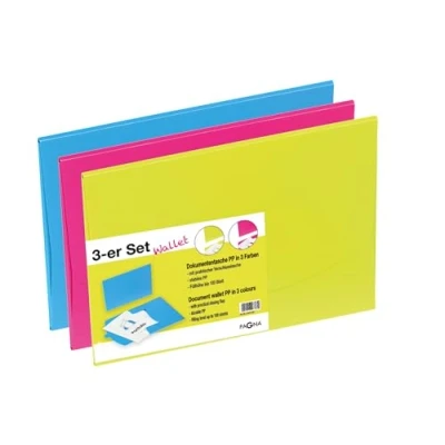 Abbildung von PAGNA 21010 00 Set Dokumententasche Wallet PP sortiert 3 Stück