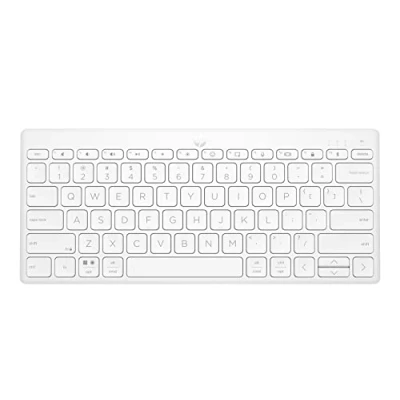 Abbildung von HP 350 kabellose und Bluetooth Tastatur, Verbindung mit mehreren Geräten, Qwerty, italienisches Layout, Emoji, Autonomie bis zu 2 Jahre, kompatibel Windows, Android, Chrome OS, MacOS, iPadOS, Weiß