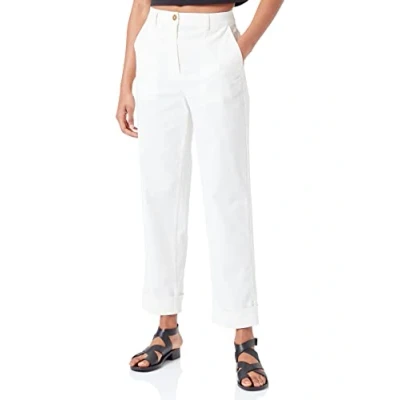 Abbildung von Sisley Damen Trousers 4imnlf01b Pants, White 074, 38 EU