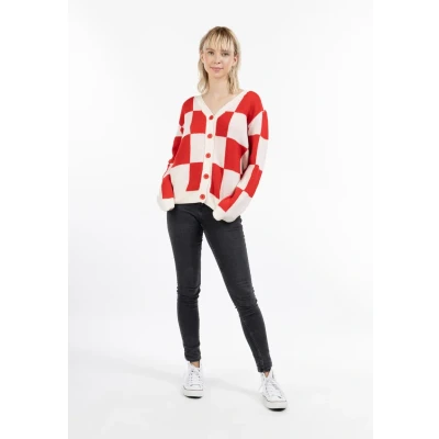 Abbildung von myMo Strickjacke, Damen, Größe: XS/S, Rot