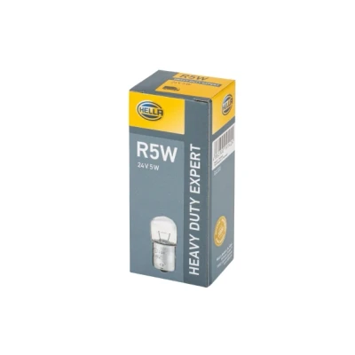 Abbildung von HELLA 8GA 002 071 261 Glühlampe, Blinkleuchte 24 5 R5W Halogen MAN: TGM, M 2000 M, TGA, MERCEDES BENZ: Vario Kipper, Kasten / Kombi, DAF: CF 65