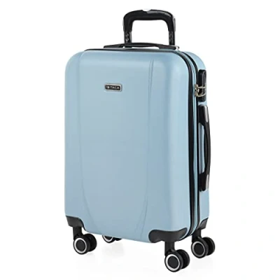 Abbildung von ITACA Handgepäck Koffer Trolley Reisekoffer Mit Rollen und Hartschalenkoffer für Vielreisende. Hellblau 71150